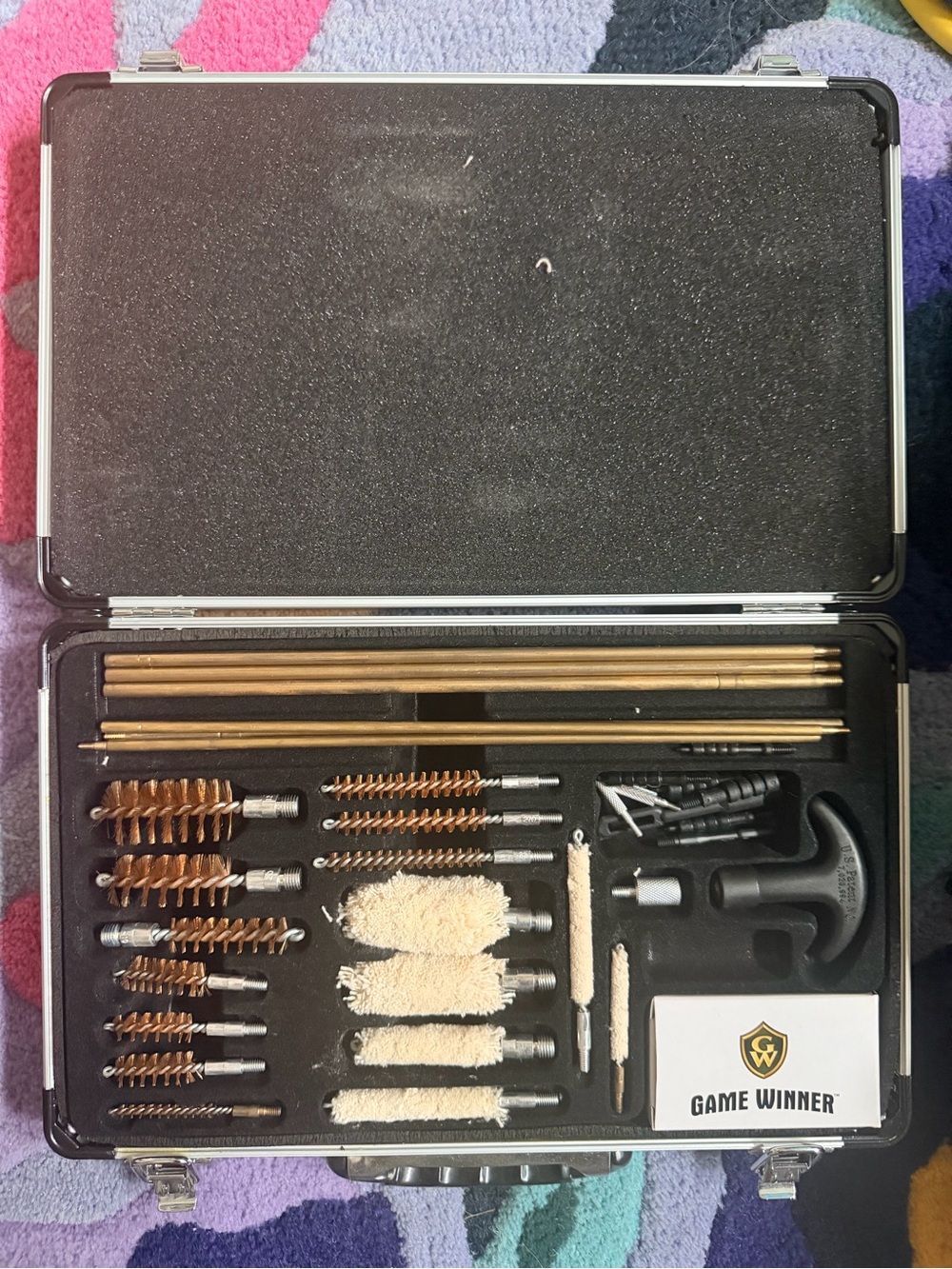 Game Winner Gun Cleaning Kit Metal Brushes Cleaning Tools with Aluminum Box
